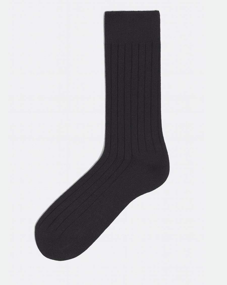 Ribbed Cashmere Socks - Black