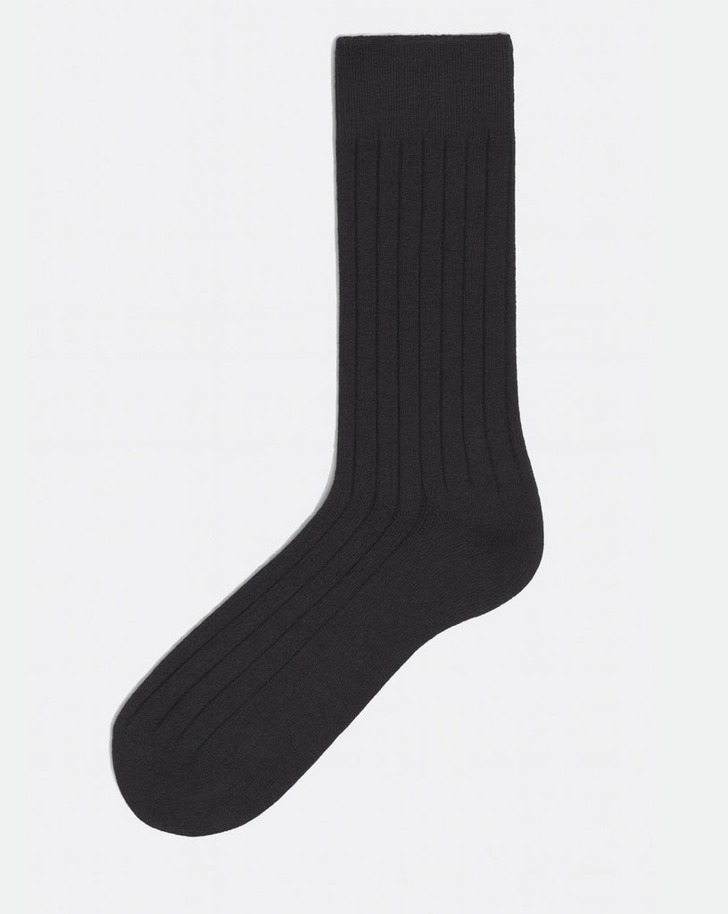 Ribbed Cashmere Socks - Black