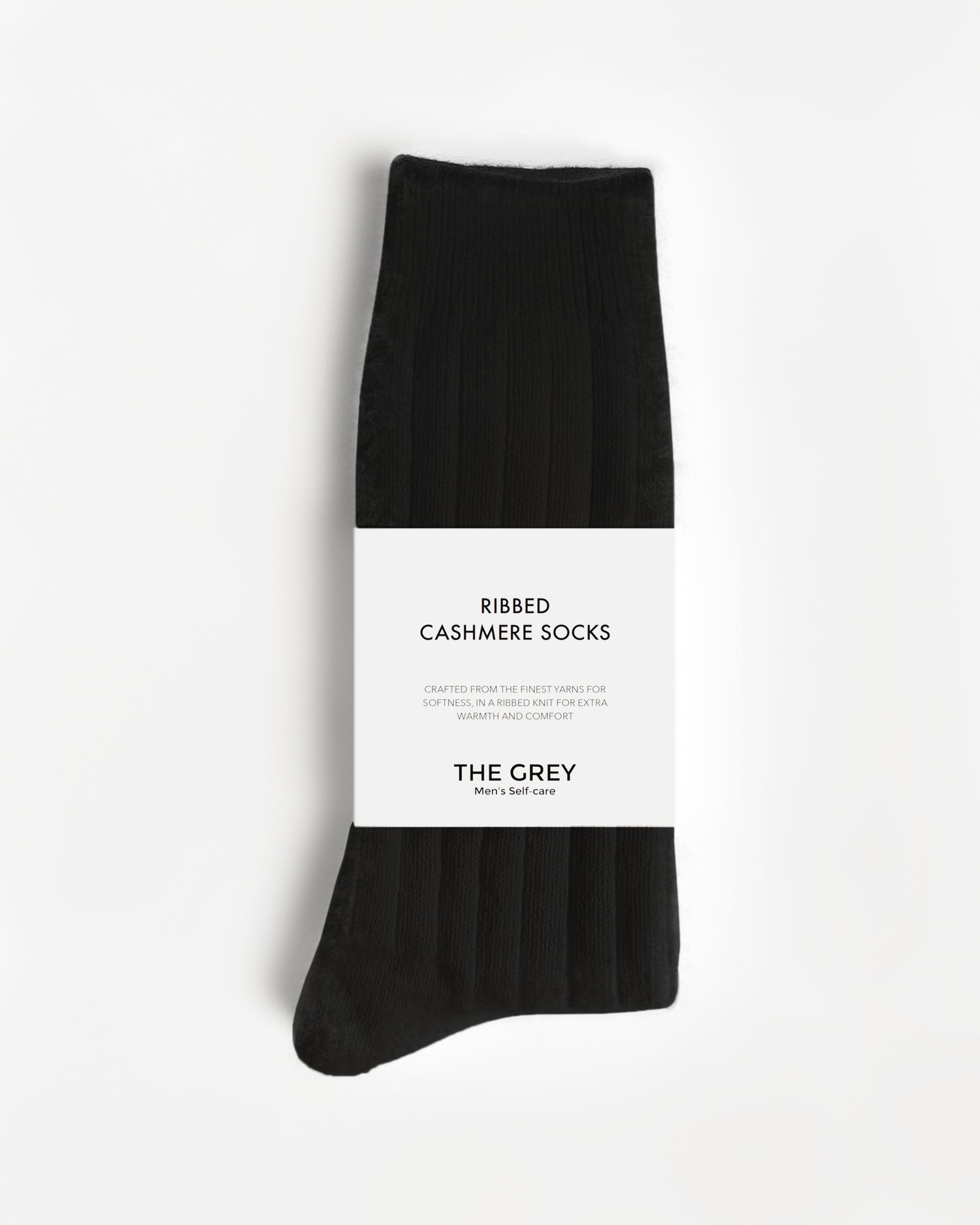 Ribbed Cashmere Socks - Black