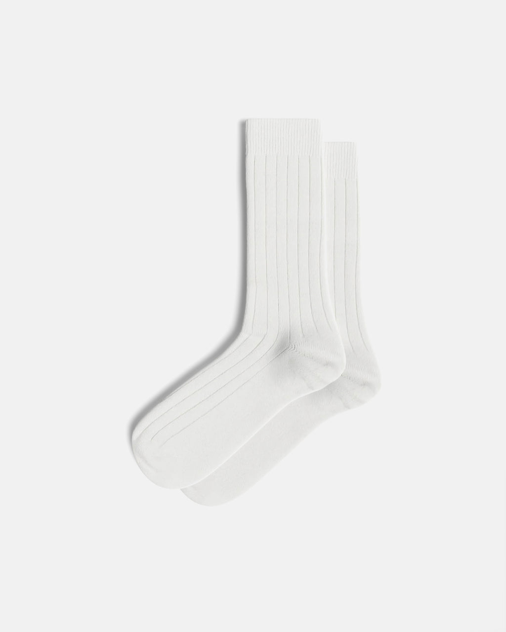 Ribbed Cashmere Socks - Off White