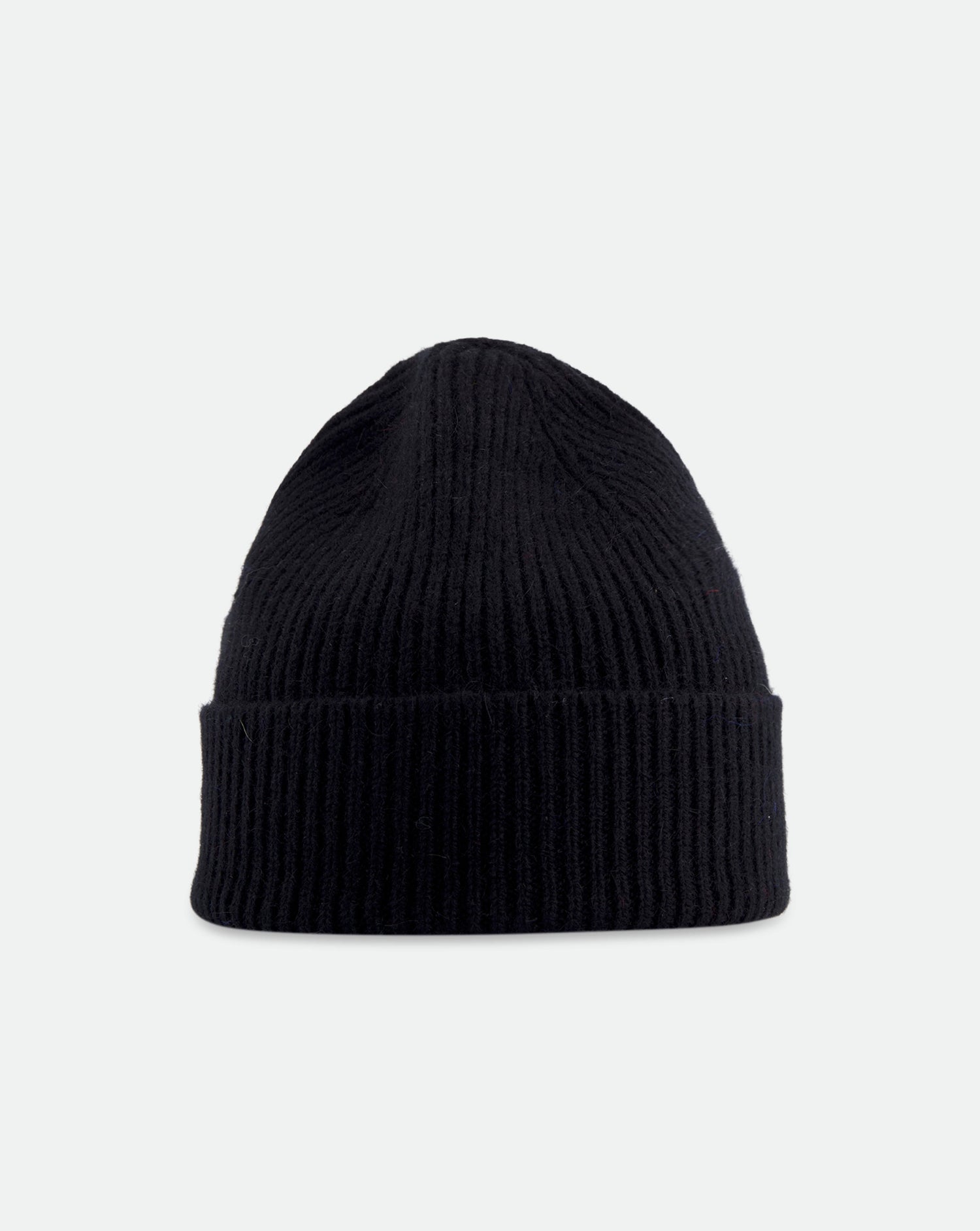 The Grey Woolen Beanie - Black