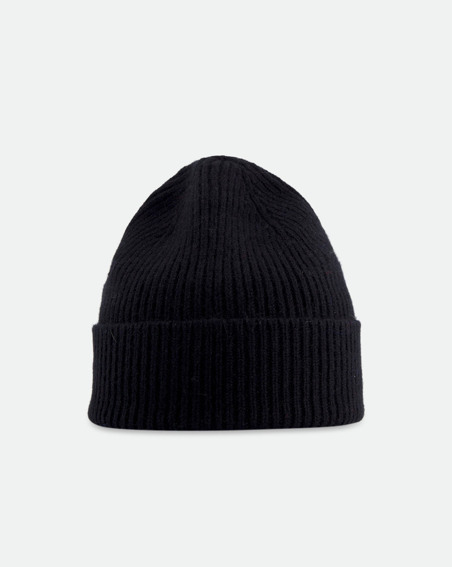 The Grey Woolen Beanie - Black